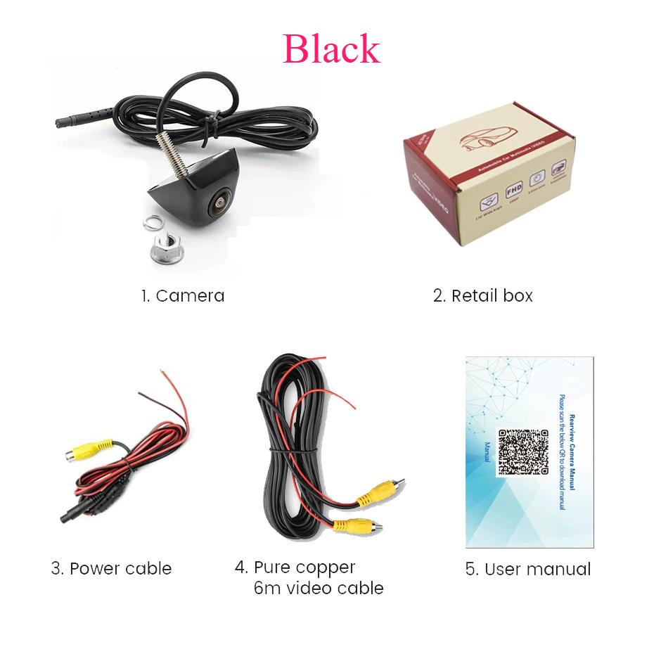 

KMIND 1080P AHD Car Rear View Camera 170° Fisheye Lens Starlight Night Vision Waterproof Reverse Backup Camera with External CCD чёрный