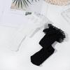 Nylon Girl Gift Elastic Maid Knee High Lace Bow Socks Transparent Lolita Socks