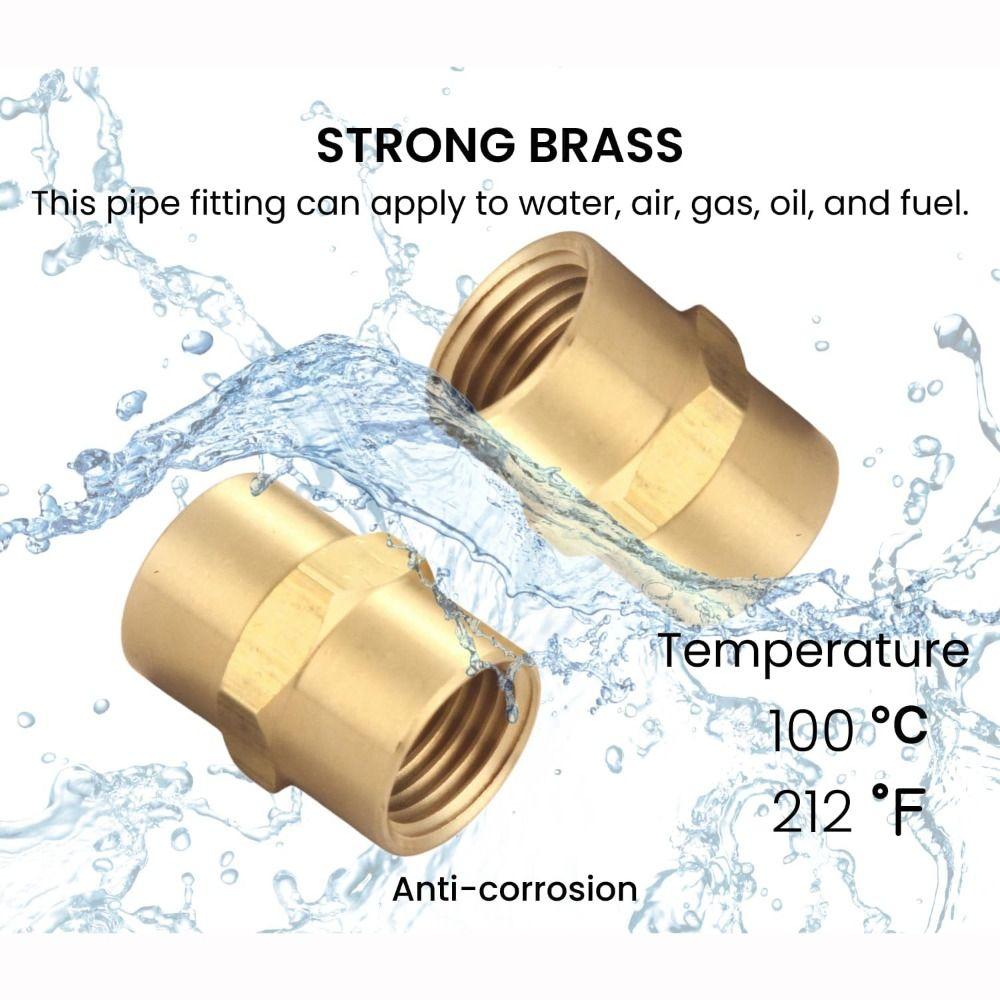 1/4" 1/8" 3/8" 1/8" NPT Female Coupling Brass Pipe Fitting Adapter Air Hose Adapter Compressor Use