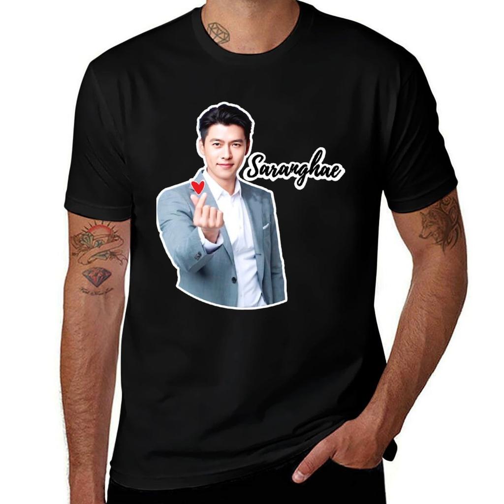 Hyun Bin Saranghae T-Shirt Classic Basic Casual T-Shirt