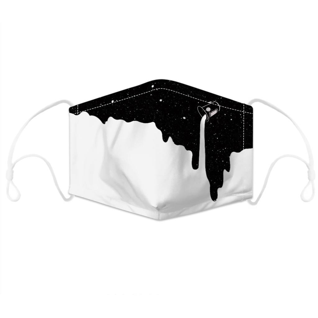 Dust Mask Adjustable Printed Mask with 5-layer Filtration Breathable Face Cover