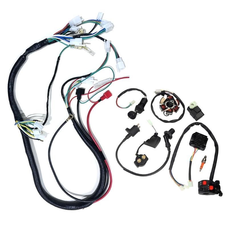 Quick Install Wiring Harness and CDI Set for GY6 125CC 150CC Engines Featuring Modular Design for Easy Tool Free DIY