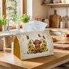 1 Stück Rustikale Bauernhaus Taschentuchbox | Multifunktionaler Serviettenhalter, Zwei Größen erhältlich Geeignet für Zuhause, Partys, Auto Dekoration Hochlandkuh Sonnenblume