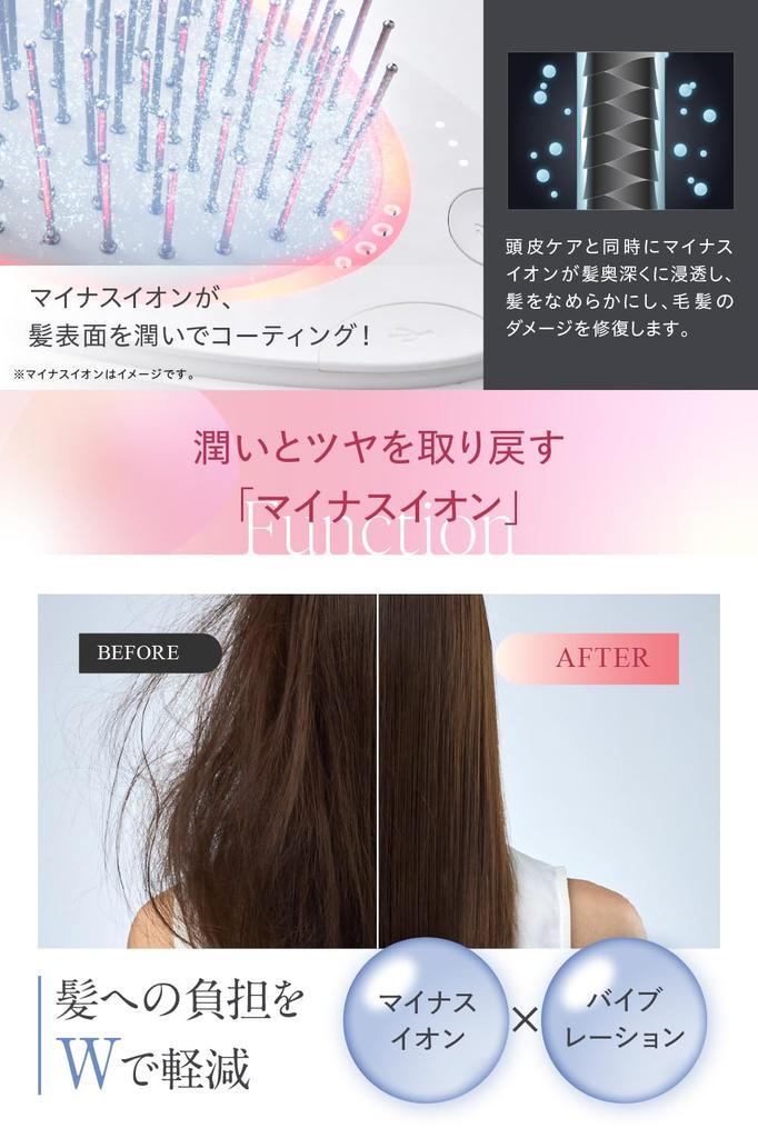 Introducing the New EMS Mini Brush Wavewave Ems Hair Ion Red Smooth Cushion Day Gift Brush, Portable, Care, LED, Hair, Brush, Comb, Birthday, Woman,