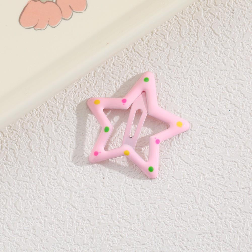 Children's Candy Color Star Hair Clips - Small Size BB Bangs Accessories