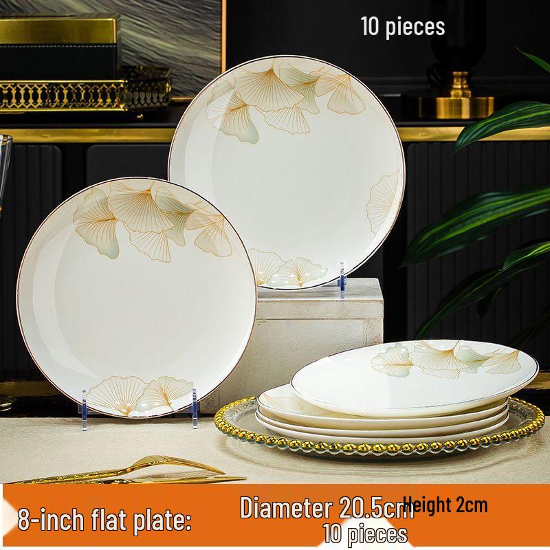 Xuankunpai Jingdezhen Light Luxury Ceramic Dinnerware Set