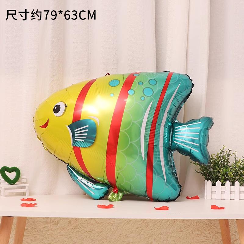 Ocean Animal Balloons, Baby Birthday Party Arrangement, Children'S Birthday Cartoon Living Room Print Special Shape