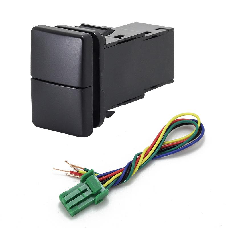 

For Suzuki Jimny Double Button Switch Ignis Spacia Swift Interior Modification Switch Fog Lamp Tailbox LED Switch Button No pattern