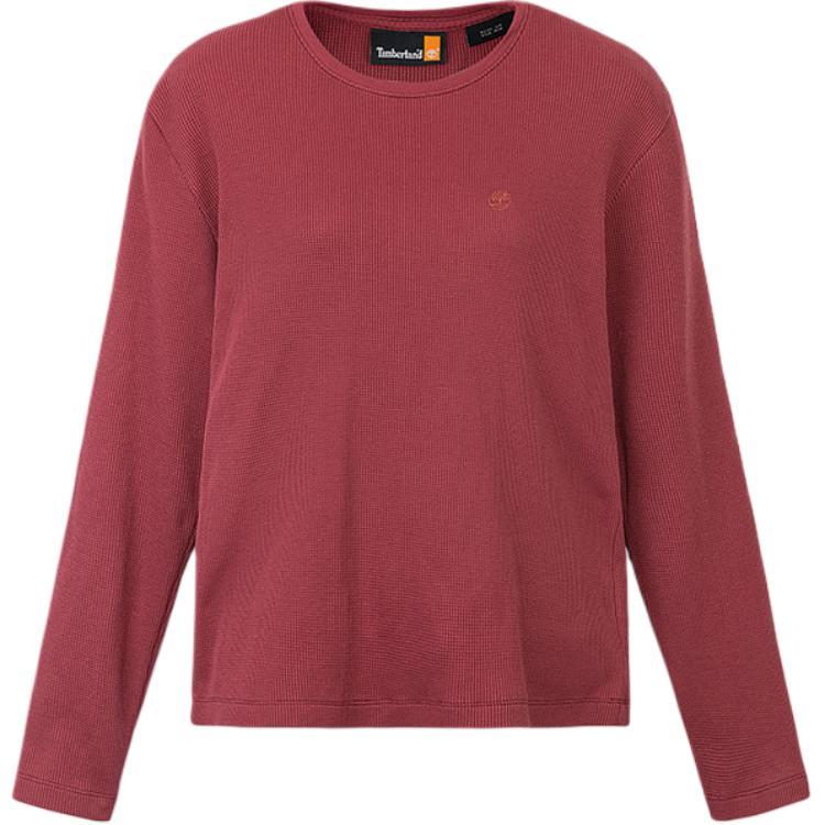 

Timberland Mountain Series Outdoor Casual Comfortable Breathable Round Neck Long Sleeve T-Shirt Women Tops Maroon A6187-EFU M
