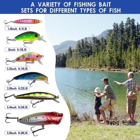 Fishing Advent Calendar 2025 for Men 24 Days Christmas Countdown with 24 Fishing Lures Baits Set Xmas Gift for Dad Boyfriend Fishermen