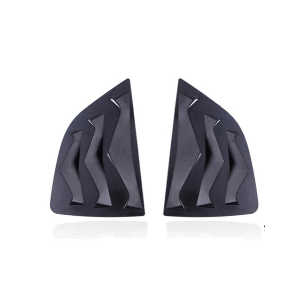 For Honda Jazz Fit 2014- Car Rear Louver Window Side Shutter Cover Trim Sticker Vent Scoop ABS Carbon Fiber Gloss Black Auto