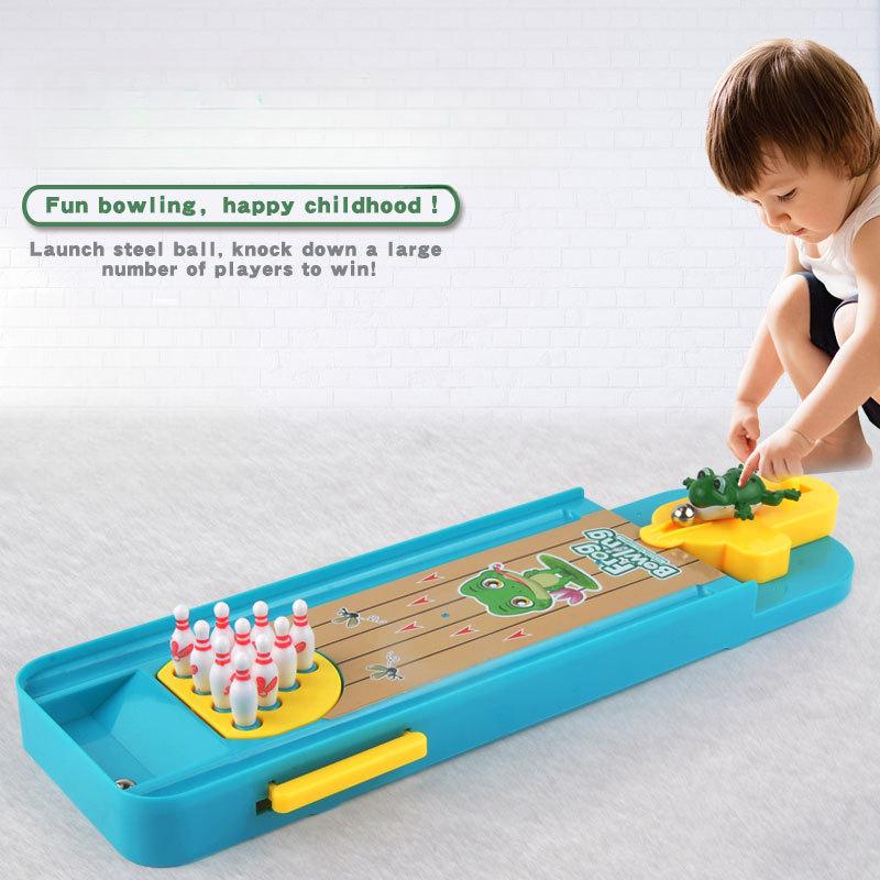 1Pc Board Games, Intellectual Toys, Children's Bowling, Frog Catapult Ball Toys, Mini, Tabletop Shooting Games,