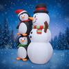 5.91FT Giant Inflatable Toy Snowman Penguin With LED Light Xmas Decoration for Yard Christmas Supplie Home Ornament Holiday Gift