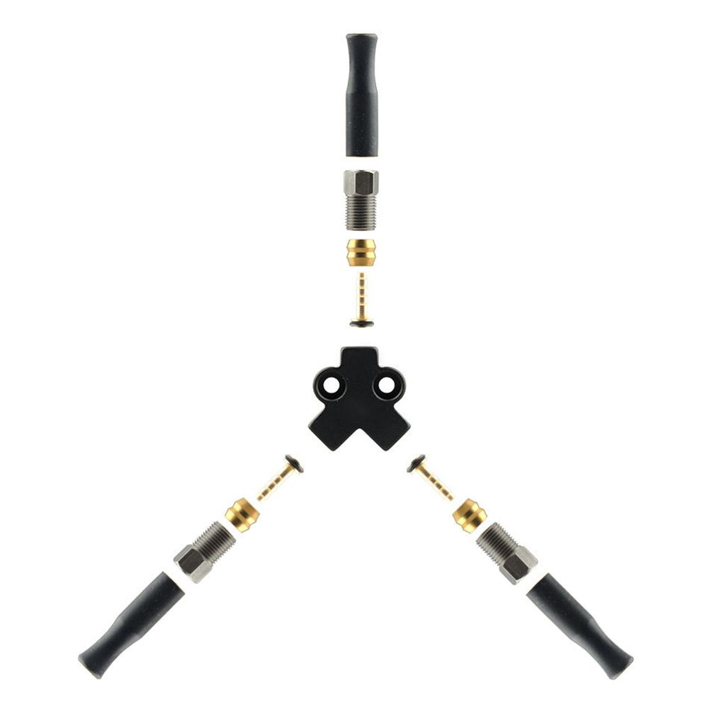 1 Pc Bike Hydraulic Oil Brake Splitter 45°/90° Aluminum 1 To 2 3-way Oil Pipe Distribution Valve Connector Bicycle Brakes Parts 45 degrees