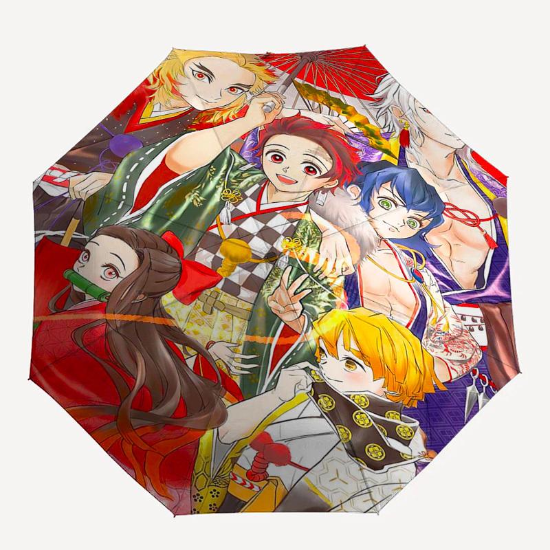 1pc Anime Characters Automatic Opening Umbrella with Portable Tri-Fold Design, 8-Bone Iron Frame - Outdoor for Fans, Travelers, Daily Use, Festival Gi