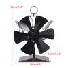 Eco-friendly 2-in-1 Fireplace Fan 6-Blade Chimney Fan without Power Heat Powered Stove Fan Low Noise for Wood Log for Bu