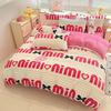 Light luxury thickened milk fleece four-piece set imitation rabbit fleece carved quilt cover high-end bed sheet household warm bedding three-piece set