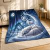 Sleeping Polar Bear Bubbles Coral Fleece Blanket