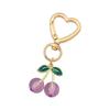 Sturdy 3D Cherry Keychain Allergy Resistant Alloy Ornament Cute Cherry Keychain Charm For Gifts And Personal Use