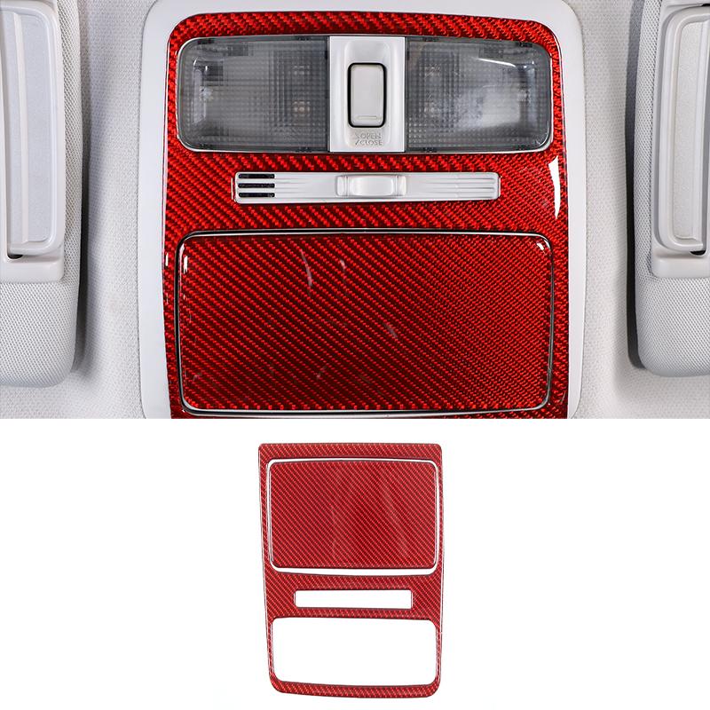For Subaru Forester 2013-2018 Red Soft Carbon Fiber Interior Kit Dashboard Console Gear Shift Panel Decoration Trim Stickers