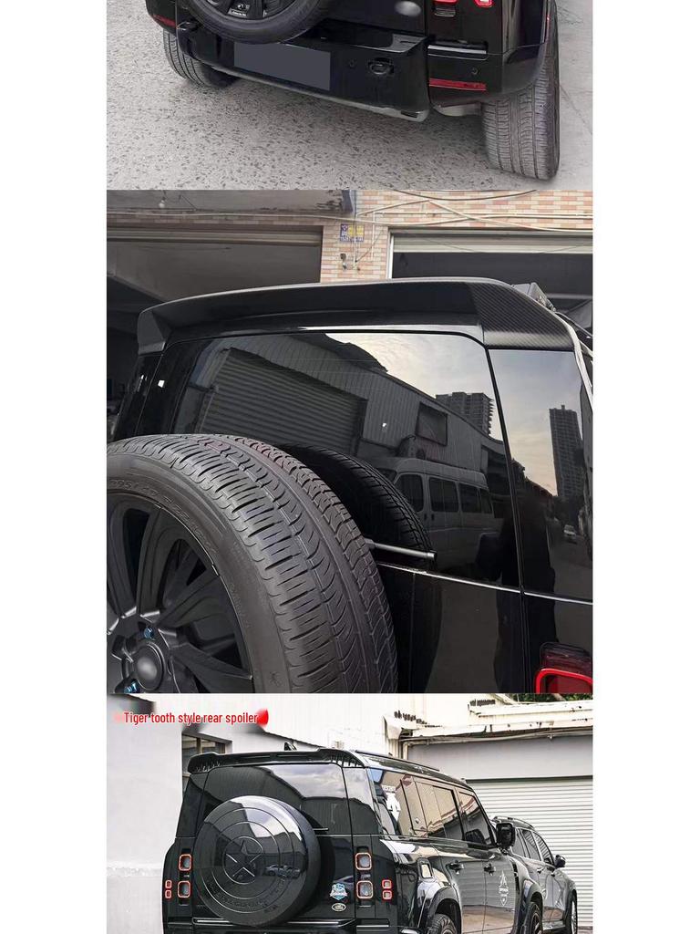Carbon Fiber Style Rear Spoiler Lip for Land Rover Defender 90/110/130