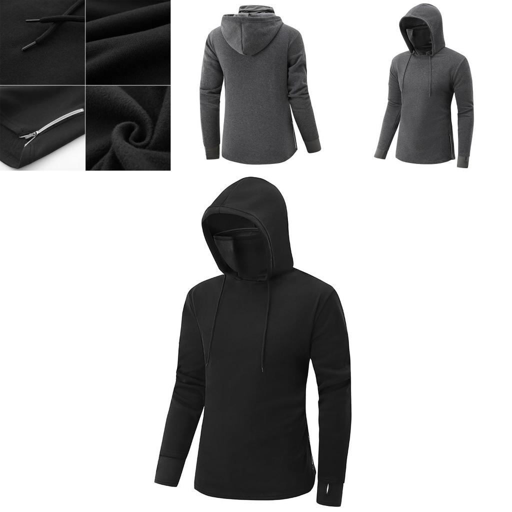 Soft And Breathable Men's Pullover Hoodie Featuring A Turtleneck Design And Moisture Wicking Fabric