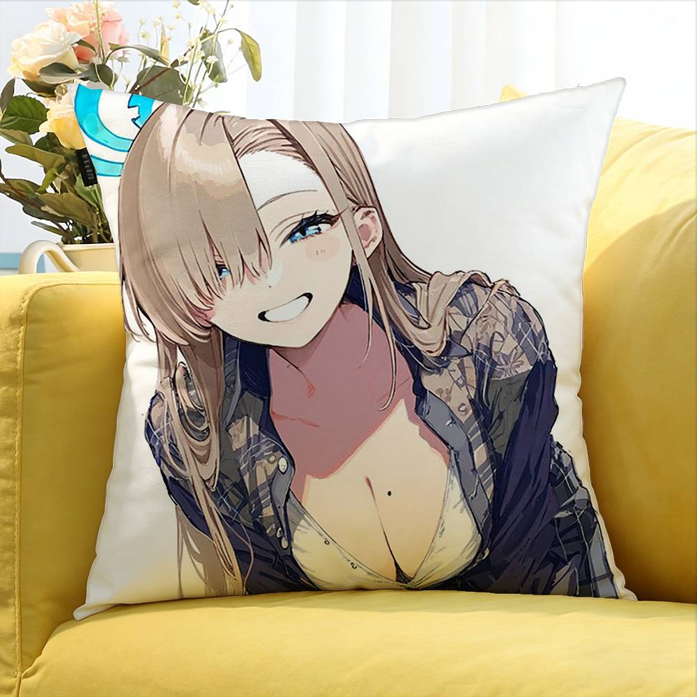 Ichinose Asuna Blue Archive   Various Sizes Square Pillow Case For Car Home Bedchamber Decor