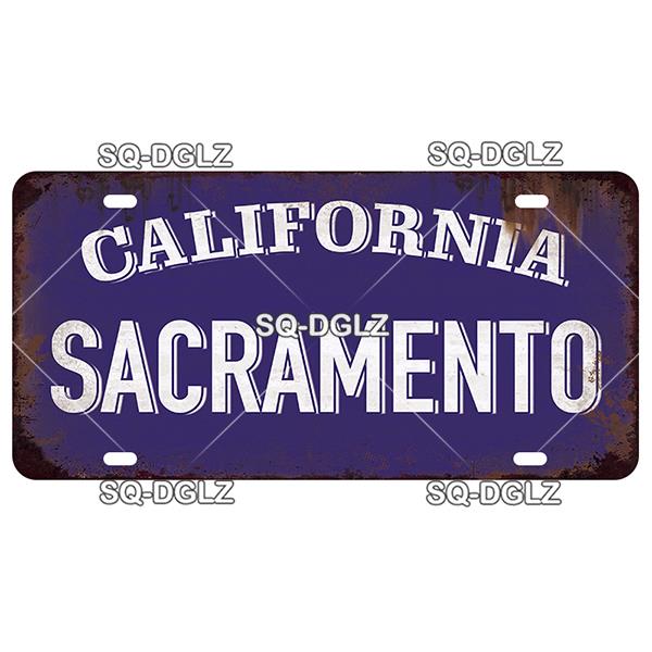 USA WEST City LOS ANGELES 15x30cm Plate Sports Tin Sign State Wall Decoration Metal Sign Home Decor Painting Plaques Art Poster