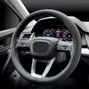 For Cadillac Napa All-season Genuine Leather Car Steering Wheel Cover 15 Inches 38 Cm Non-slip Breathable Black Handle Cover
