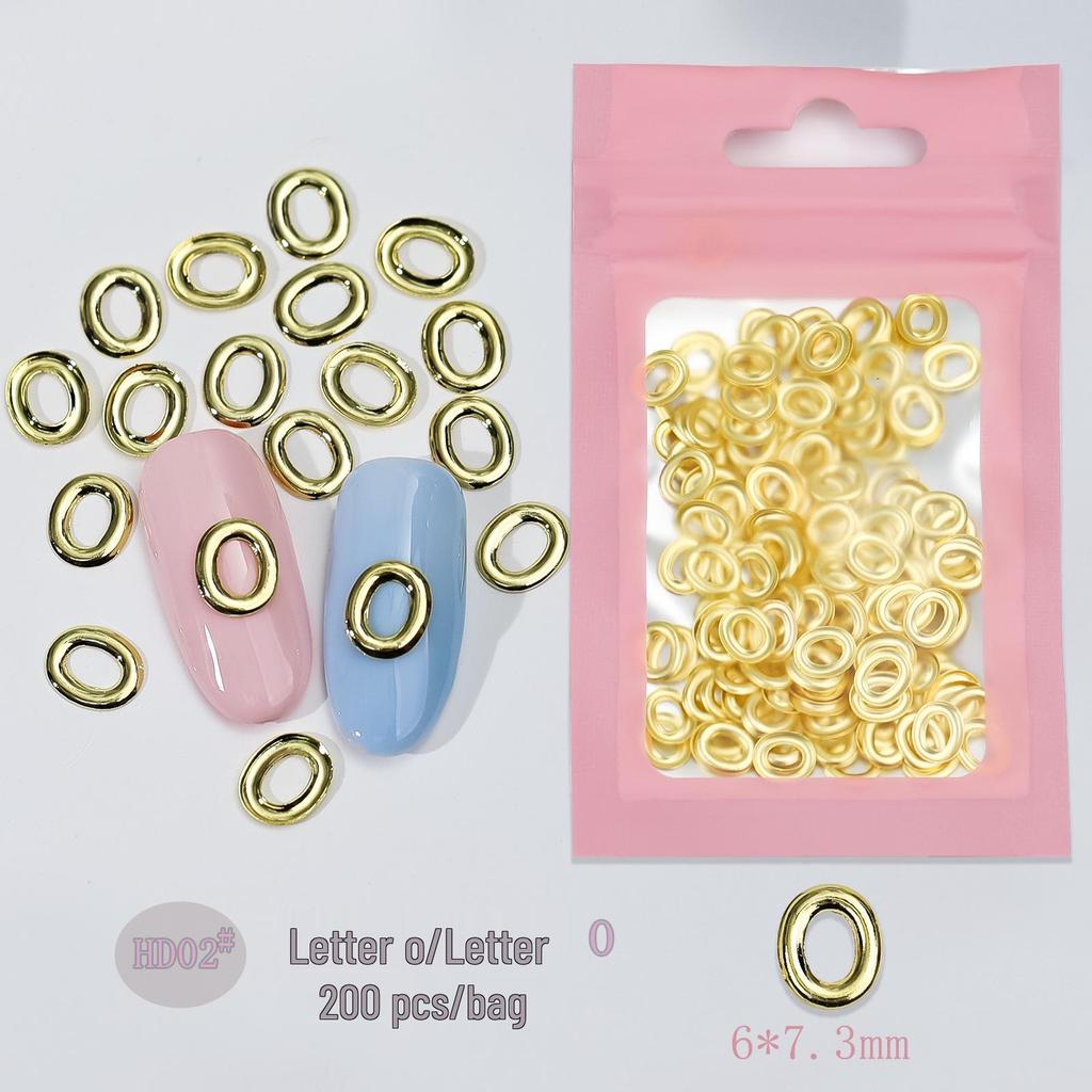 Japanese Style Metal Flower & LOVE Letter Nail Art Decorations