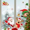 Festive Family Gatherings Christmas Window Stickers Festive Home Decor Child-Friendly Decor Easy Application Design