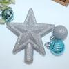 30 Pcs Mini Christmas Ball Ornaments Set 1.81 Inch Plastic Christmas Ball Hanging Ornaments with Glitter Tree Topper Star for Holiday Wedding Birthday