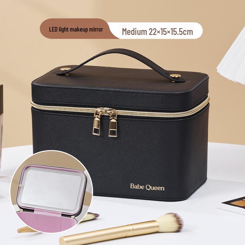 LED Make-up Tasche mit Spiegel - Großvolumige, hochwertige Tasche für Maskenbildner mit Beleuchtung