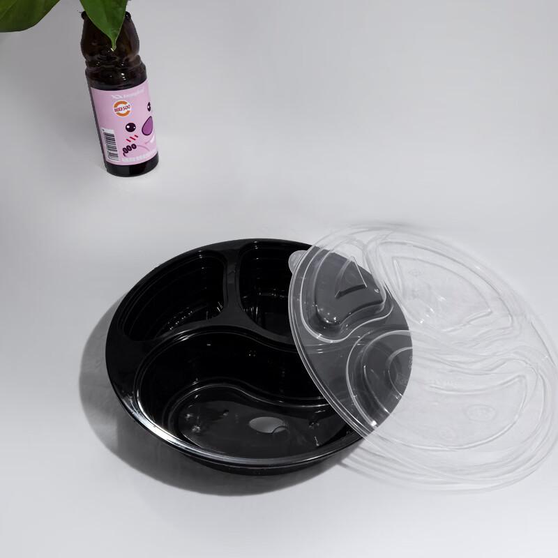 Disposable Round 3-Compartment Takeout Container