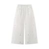 Spring/Summer 2026 European & American Style Women's Fashion Wide-Leg Embroidered Elastic Waist Casual Pants Y7602A
