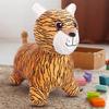 Inflatable Jumping Horse Toy Kids 4-6 Years Music Play Ride-On Animal Bouncer With Thick Plush Cover