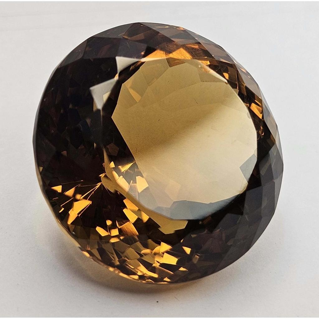 Beautiful Imperial Topaz Round Cut 229.45 Ct Certified Loose Gemstone