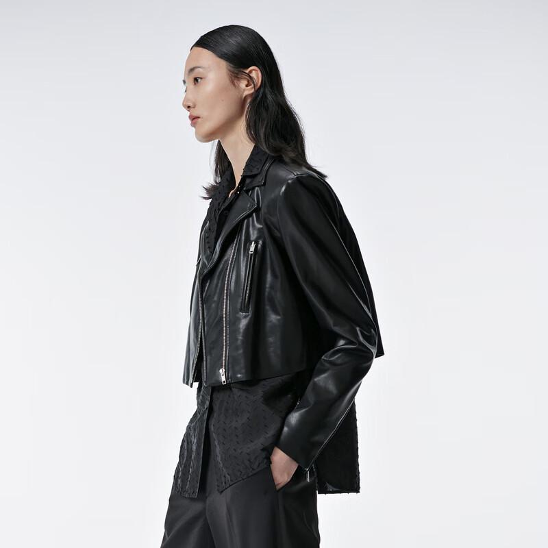 JNBY Women s Faux Leather Ultra-Short Jacket L