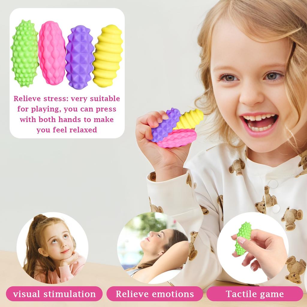 Elliptical Silicone Sensory Magnetic Ball New Strange Elastic Magnetic Suction Sensory Toy