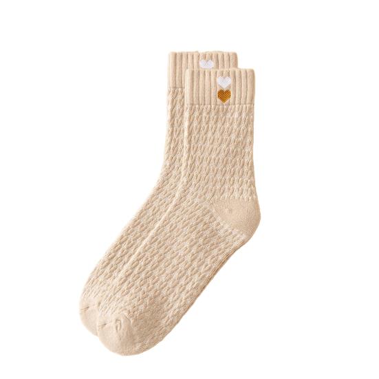 Fleece-Lined Winter Socks Women Warm Thickened Boot Socks Ribbed Casual Thermal Crew Socks for Daily Wear Christmas Gifts