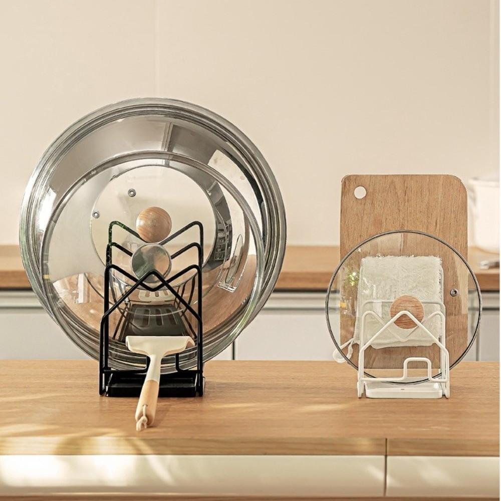 Multi Layer Kitchen Storage Rack Hollow Design Cutting Board Holder New Pan Lid Organizer Kitchen