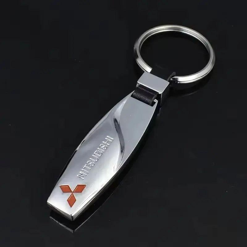 Metal Car Key Chain Holder Keyring Pendant Gift for Mitsubishi ASX L200 EVO Lancer Montero Mirage Pajero Galant Xpander Eclipse