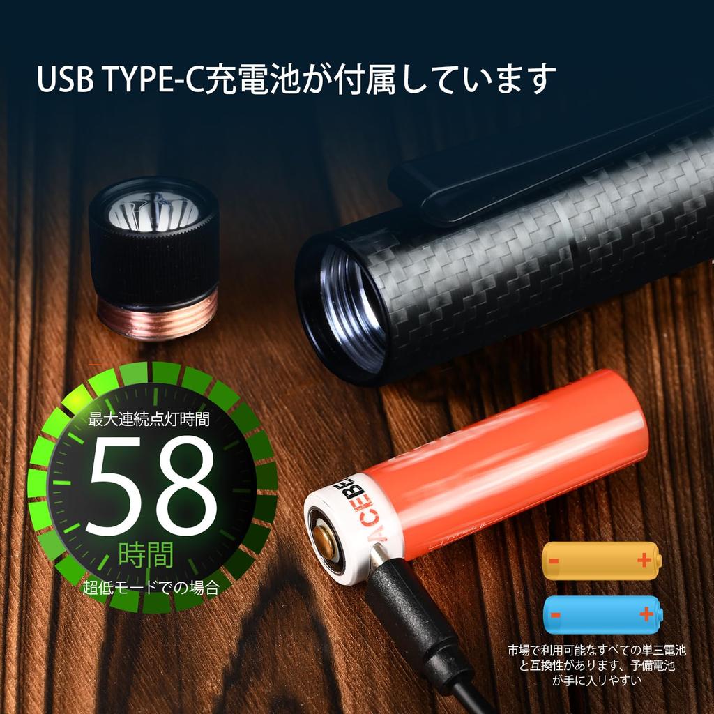 ACEBEAM Rider RX EDC AA Battery 1000 Powerful IP68 Ideal for Everyday Outdoor Earthquake and More 2.0 Flashlight, LED, Compatible, Lumens, Compact,