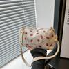 Korean Style Girls Shoulder Bag In Canvas With Zipper Closure For Streetwear