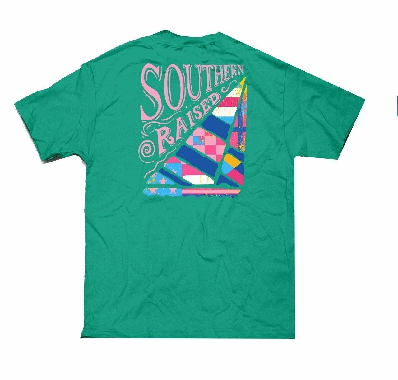 

Southern Raised Voilier Manche Courte Femmes Poche T-Shirt 3XL