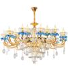 Luxury Living Room Chandelier French Crystal Living Room Light Modern Villa Dining Room Bedroom Ceramic Pendant Lights