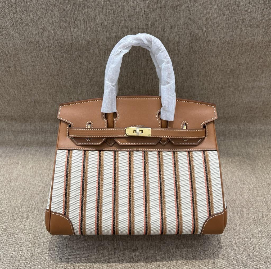 2026 Neue Leder Damen Tasche Canvas Stickerei Kontrastfarbe, Vielseitige Premium Spleißung Umhängetasche