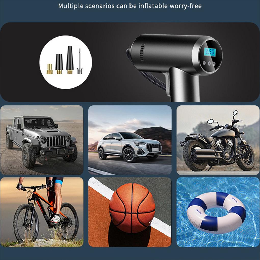 Cordless Tyre Inflator Air Compressor Inflator Inflatable Pump Portable Inflatable Pump LED Light