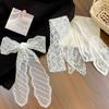 Pastoral Style Lace Hair Band Adjustable Ribbon Hair Strap Vintage Bow Headband  Female