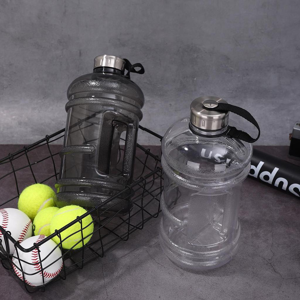 2.2L Durable Plastic Sports Water Bottle with Steel Lid - Drop-Resistant and Portable for Outdoor Use